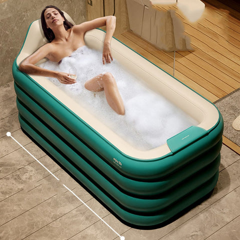 Adult Inflatable Hot Tub Sitting Arm Able Simple Bathtub Folding Large Comfortable