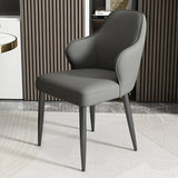 Comfortable Minimalist Dining Chairs Leather Cushions Backrest Upholstered Chair