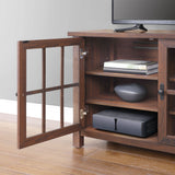 Oxford Square TV Stand for TVs up to 55", Dark Brown