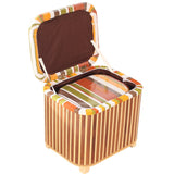 A bamboo storage stool multifunctional can be used to change shoes.