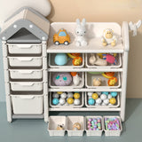 Large Capacity Children's Room Rack Multi-layer Storage Shelves Drawer Design Book Cabinet