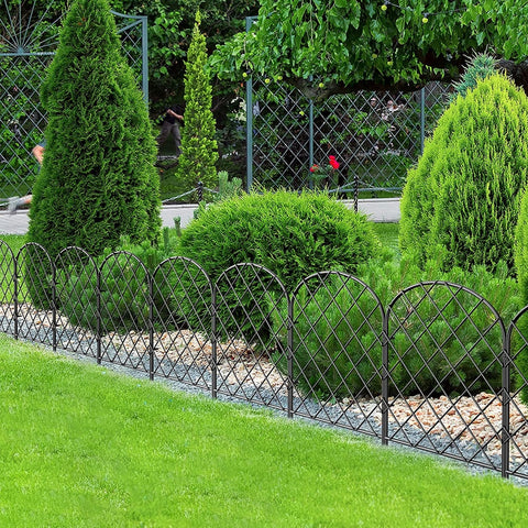 5PCS Outdoor Iron Fence Courtyard Garden Fence Flower Vegetable Small Fence