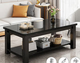 Modern Coffee Table Italy Luxury Wood Frame Square Small Space Storage Coffee Table