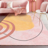 Nordic Style Sofa Coffee Table Mat Pink Cute Living Room Rug Girl Bedroom