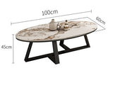 Marble Center Coffee Table Living Room Luxury Set Sofa Metal Side Table Gold Floor