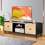 53Inches Retro Wooden TV Stand for TVs Stands Cabinet Shelf Drawer Storage