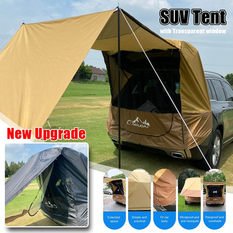 Car Trunk Thicken Tent Awning for Small to Mid-Size SUV Tailgate Shade Rainproof Tent