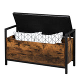 Shoe Storage Bench Industrial Hidden Entryway Bench End of Bed Storage