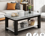 Modern Coffee Table Italy Luxury Wood Frame Square Small Space Storage Coffee Table