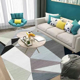 Nordic Style Geometric Living Room Rug Modern Luxury Home Carpet
