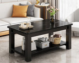 Modern Coffee Table Italy Luxury Wood Frame Square Small Space Storage Coffee Table