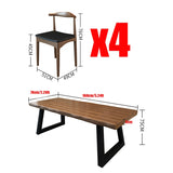 Solid Wood Table Set Study Room Office desk and Chair Combination Kitchen Dining Tables