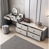 Bedroom slate dressing table storage cabinet integrated LED mirror makeup table