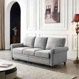 Linen Fabric Upholstery Sofa Sets with Storage,Frame is Made of High-Quality Solid Wood & Metal for Living Room Sofa Furniture