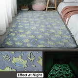 Large Area Living Short Hair Glow-in-the-dark Carpet Girl's Room Mat Floor Rug Bedroom Washable