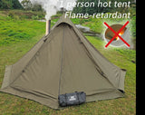 Flame-retardant Pyramid Hot Tent Outdoor Camping Waterproof Teepee Tent