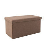 Foldable Storage Boxes with Lid Shoe Bench Footstool Large Capacity Storage
