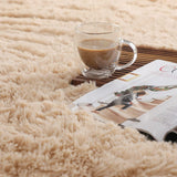 Soft Shaggy Carpet Living Room Fluffy Children Rugs Large Beige Plush Area Rug for Bedroom