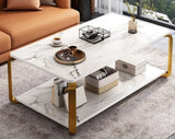 Modern Coffee Table Italy Luxury Wood Frame Square Small Space Storage Coffee Table