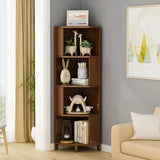 Corner BookShelves Living Room Storage Simple Triangle Cabinet Indoor Bookcase