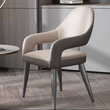 Comfortable Minimalist Dining Chairs Leather Cushions Backrest Upholstered Chair