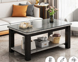 Modern Coffee Table Italy Luxury Wood Frame Square Small Space Storage Coffee Table