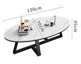 Marble Center Coffee Table Living Room Luxury Set Sofa Metal Side Table Gold Floor