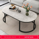 Coffee Table Modern Nordic Luxury Iron White MDF Marble floor Storage Console