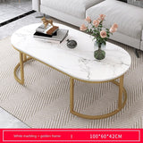 Coffee Table Modern Nordic Luxury Iron White MDF Marble floor Storage Console