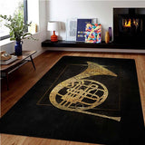 Music Carpet Practicing Room Rug Soft Area Rug Large Musical instrument Carpet