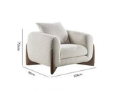 Vintage Bed Sofa Xxl Wood Legs Relax Designer Luxury Armchair Couch