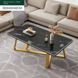 Living Room Modern Coffee Tables Small Marble Metal Narrow Dining Table Set