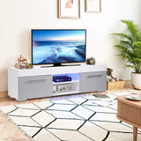 High Gloss Modern TV Unit Bracket with LED Light TV Stands Living Room Furniture