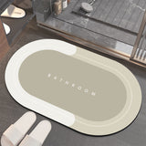 Quick-Drying Absorbent Bathmat Bathroom Diatom Mud Stone Pattern Anti-Slip