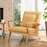 Reading Chair Wooden Chairs for Bedroom Nordic Armchair Easy Assembly