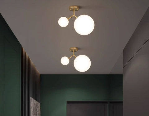 Glass Ball LED Ceiling Light Lamps for Aisle Corridor Balcony Hallway Bedroom