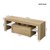 TV Stand with LED RGB Lights, Flat Screen TV Cabinet, Gaming Consoles, In Lounge Room