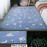 Large Area Living Short Hair Glow-in-the-dark Carpet Girl's Room Mat Floor Rug Bedroom Washable