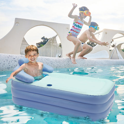 Foldable Inflatable Bathtub Travel Blue Bathtub for Adults Large Tub