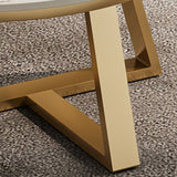 Marble Center Coffee Table Living Room Luxury Set Sofa Metal Side Table Gold Floor