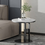 Light Luxury Slate Round Table Creative Bedside Table Leisure Balcony Marble coffee.