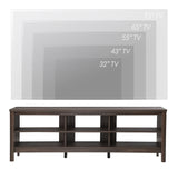 TV Cabinet with 6 Storage, Living Room TV Console Table Entertainment Center