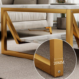 Modern Coffee Table Italy Luxury Wood Frame Square Small Space Storage Coffee Table