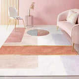 Nordic Style Sofa Coffee Table Mat Pink Cute Living Room Rug Girl Bedroom