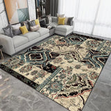 Geometric Carpet for Living Room Velvet Rug Bedroom Soft Square