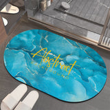 Quick-Drying Absorbent Bathmat Bathroom Diatom Mud Stone Pattern Anti-Slip