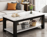 Modern Coffee Table Italy Luxury Wood Frame Square Small Space Storage Coffee Table