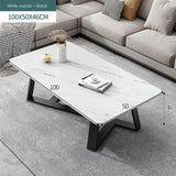 Living Room Modern Coffee Tables Small Marble Metal Narrow Dining Table Set