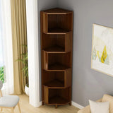 Corner BookShelves Living Room Storage Simple Triangle Cabinet Indoor Bookcase