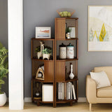 Corner BookShelves Living Room Storage Simple Triangle Cabinet Indoor Bookcase